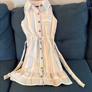 Little girls button down summer dress